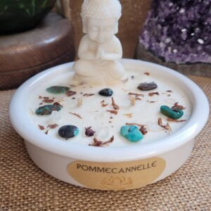 Bougie d'intention Bouddha parfum Pomme Cannelle