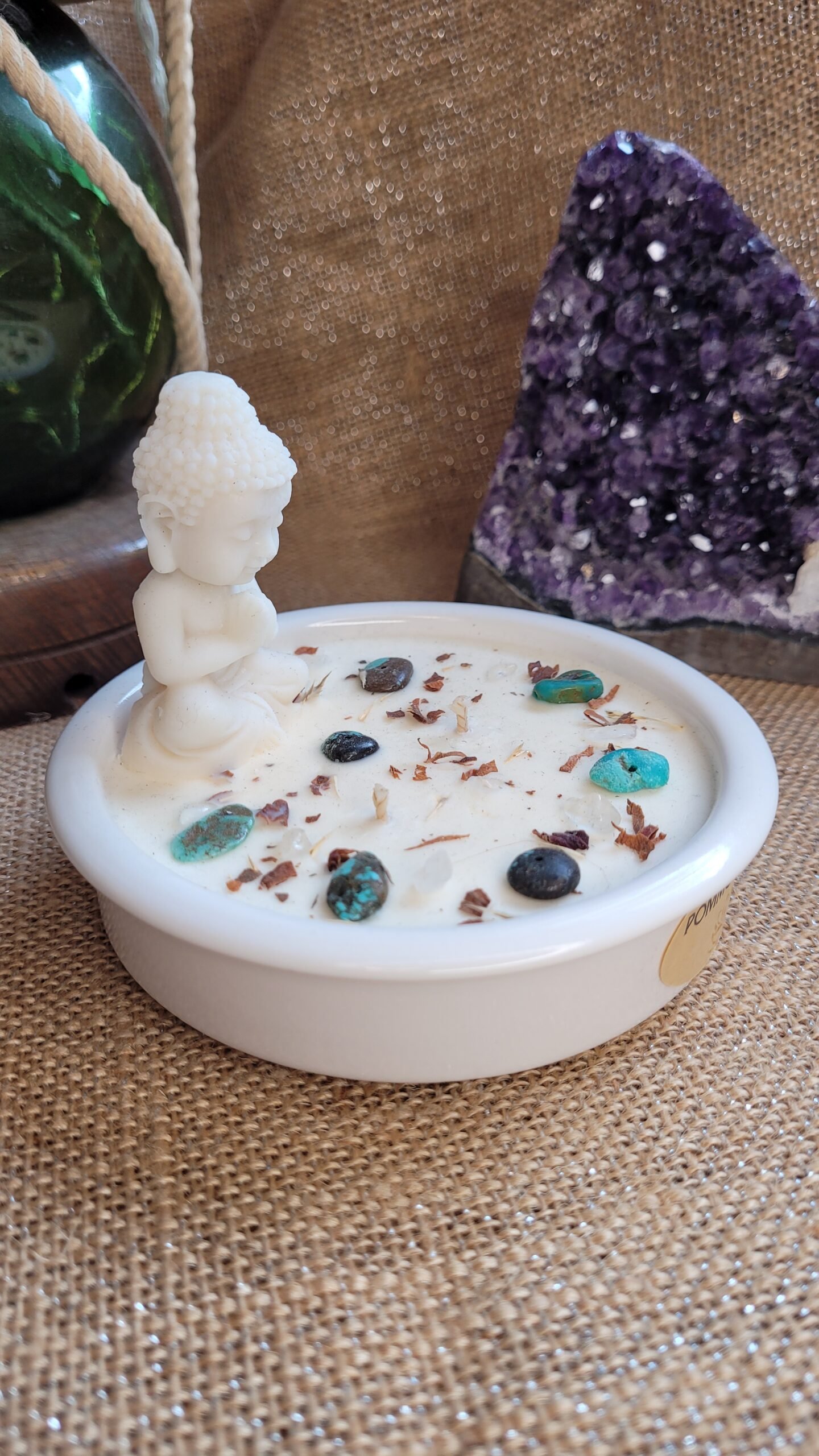 Bougie d'intention Bouddha parfum Pomme Cannelle – Image 2
