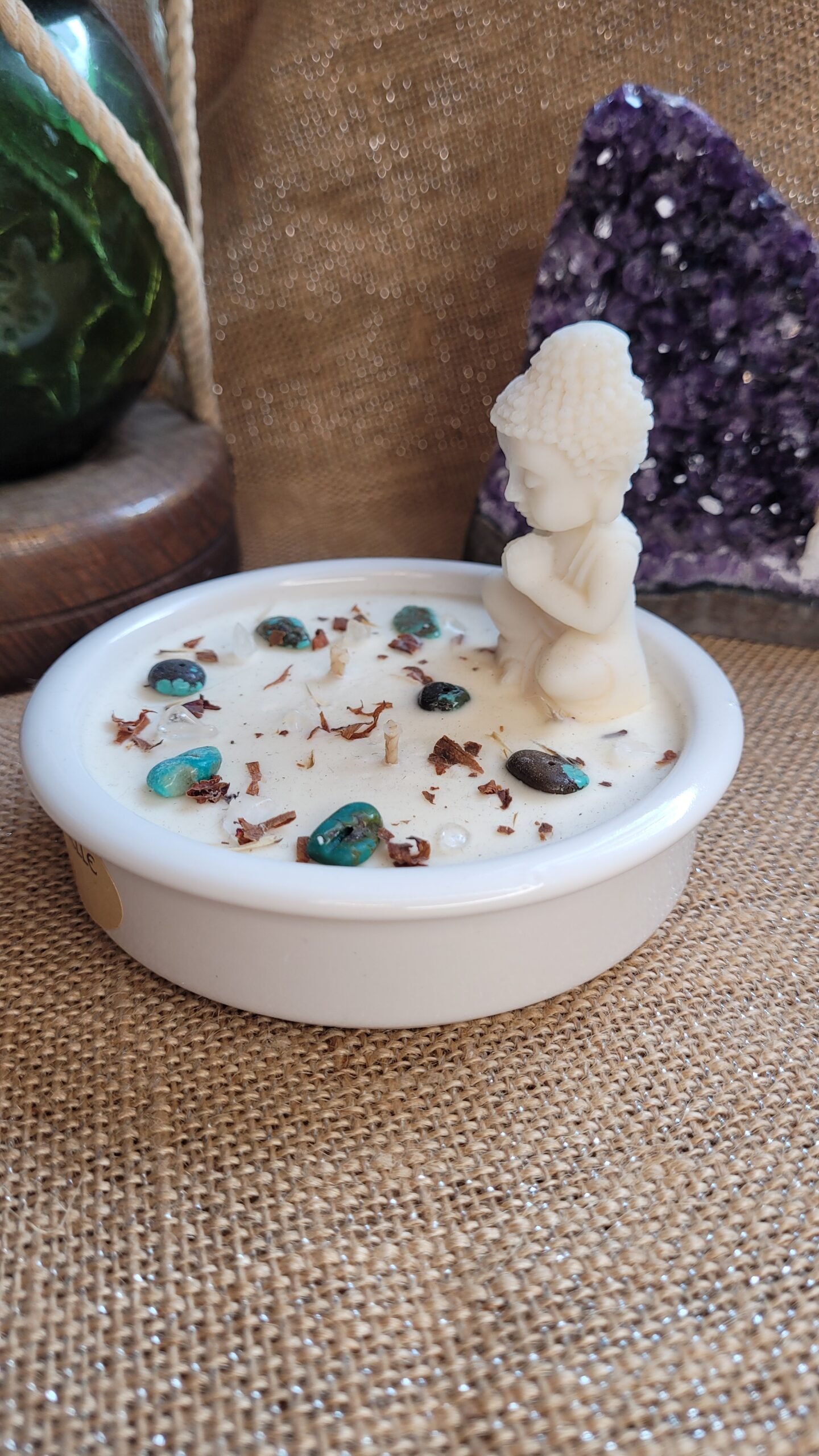 Bougie d'intention Bouddha parfum Pomme Cannelle – Image 3