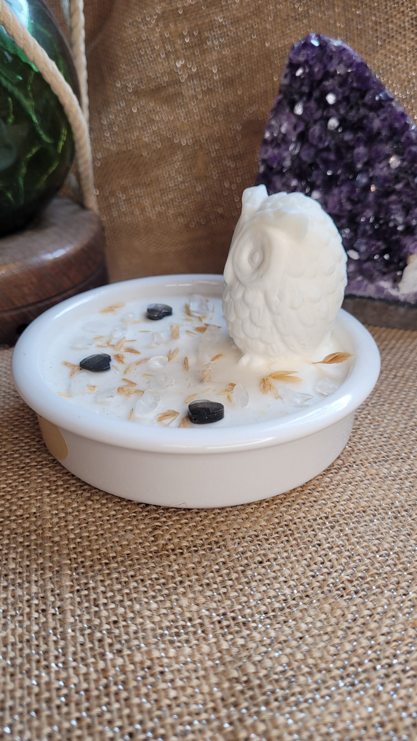 Bougie Hiboux parfum Violette – Image 3