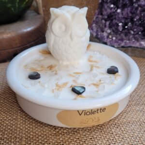 Bougie Hiboux parfum Violette