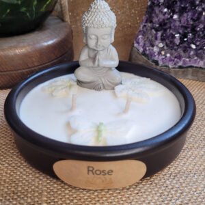 Bougie d&rsquo;intention Bouddha parfum Rose