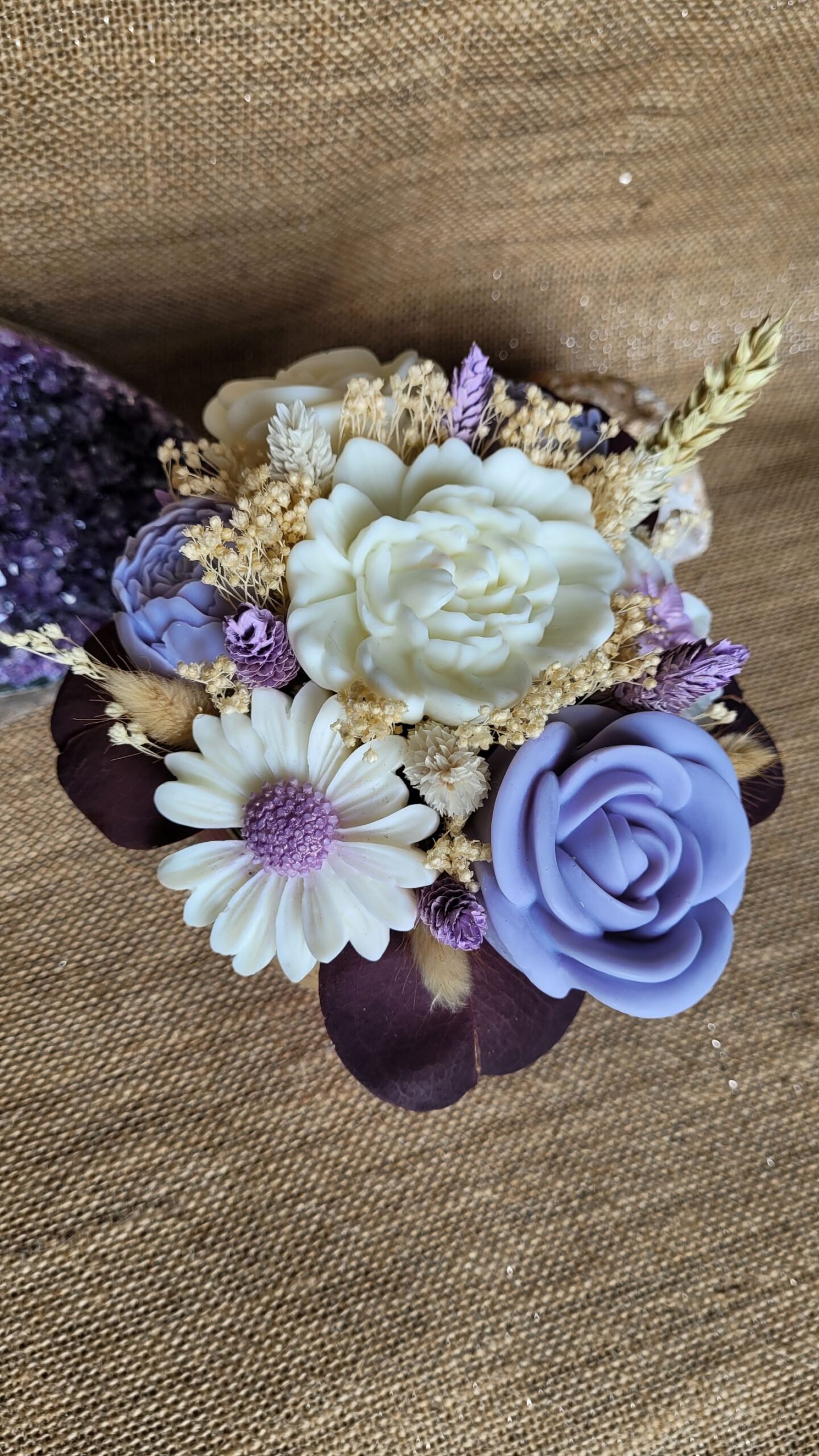 Bougie bouquet de fleurs parfum Violette – Image 2