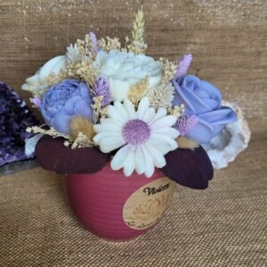 Bougie bouquet de fleurs parfum Violette