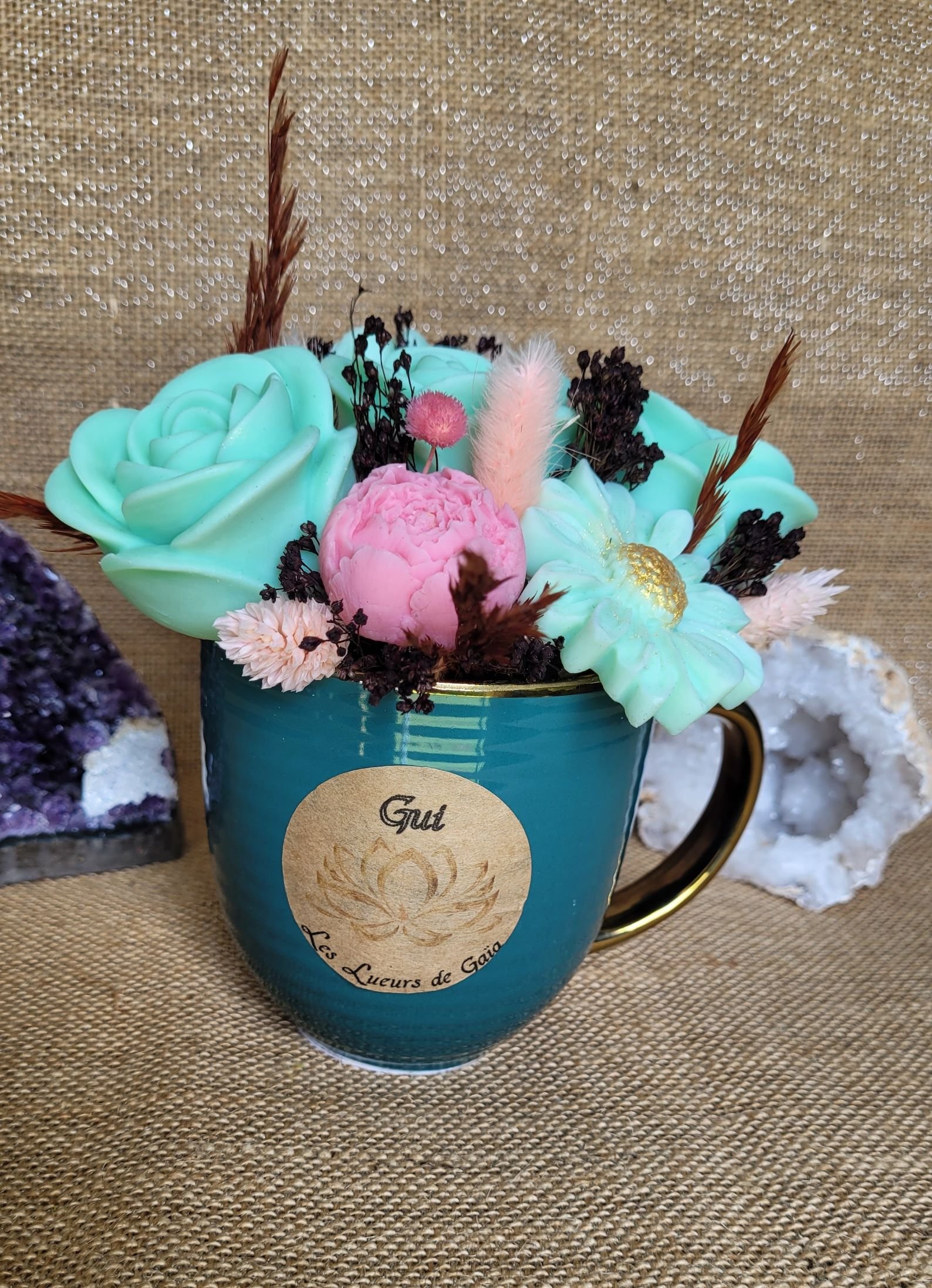 Bougie bouquet de fleurs parfum Guï