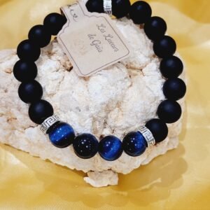 Bracelet Œil de Tigre bleu Obsidienne Homme 10mm