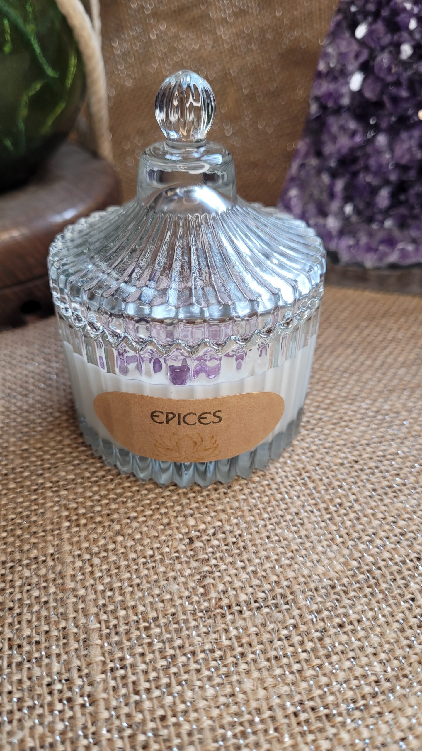 Bougie d'intention Améthyste parfum Epices – Image 3