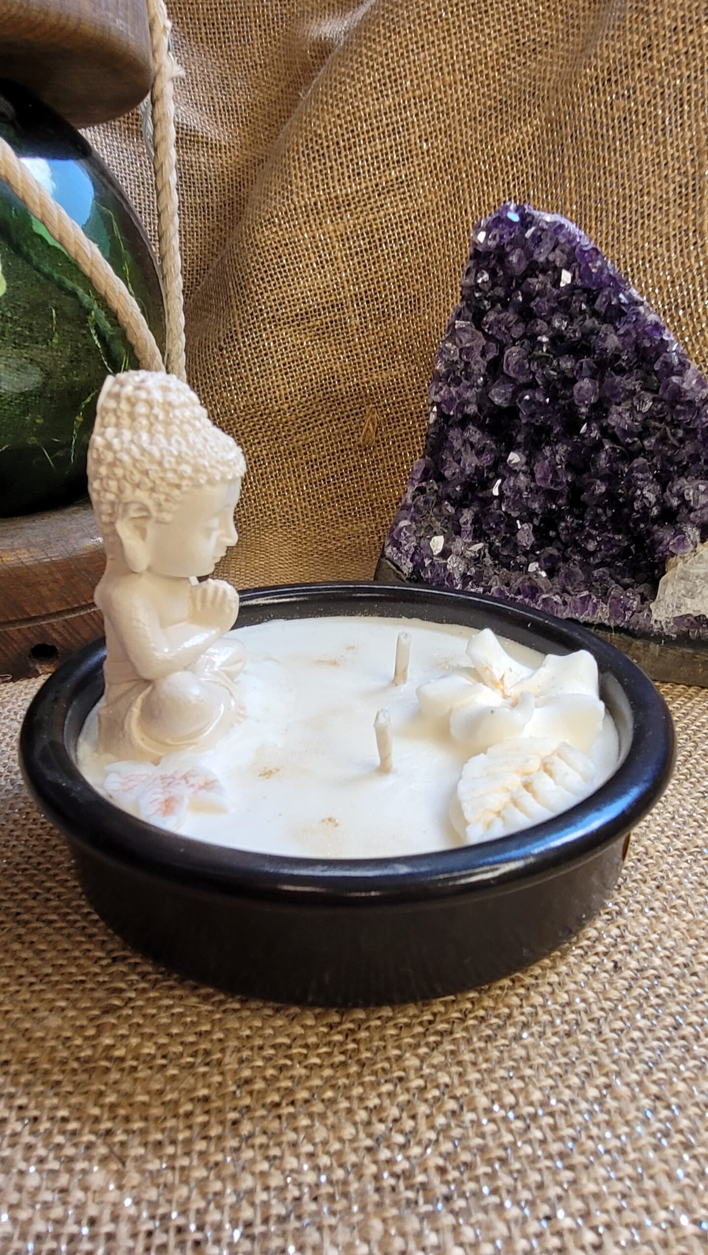 Bougie d'intention Bouddha parfum Amande – Image 3