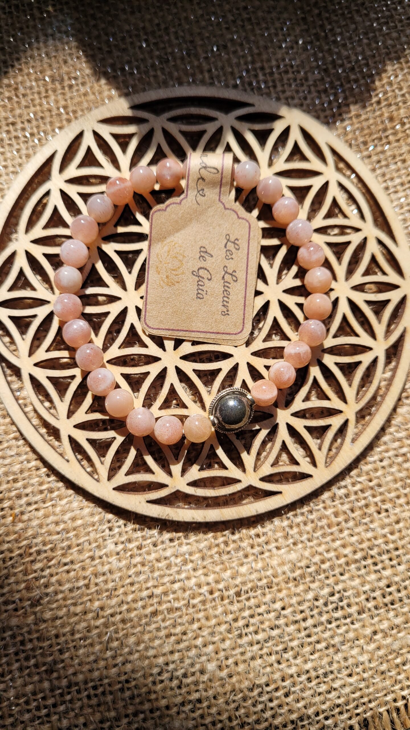 Bracelet Pierre de Soleil Hématite 6mm – Image 2
