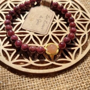 Bracelet Grenat Pierre de Soleil 6mm