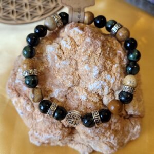 Bracelet Kabamba et Jaspe Paysage Homme 8mm