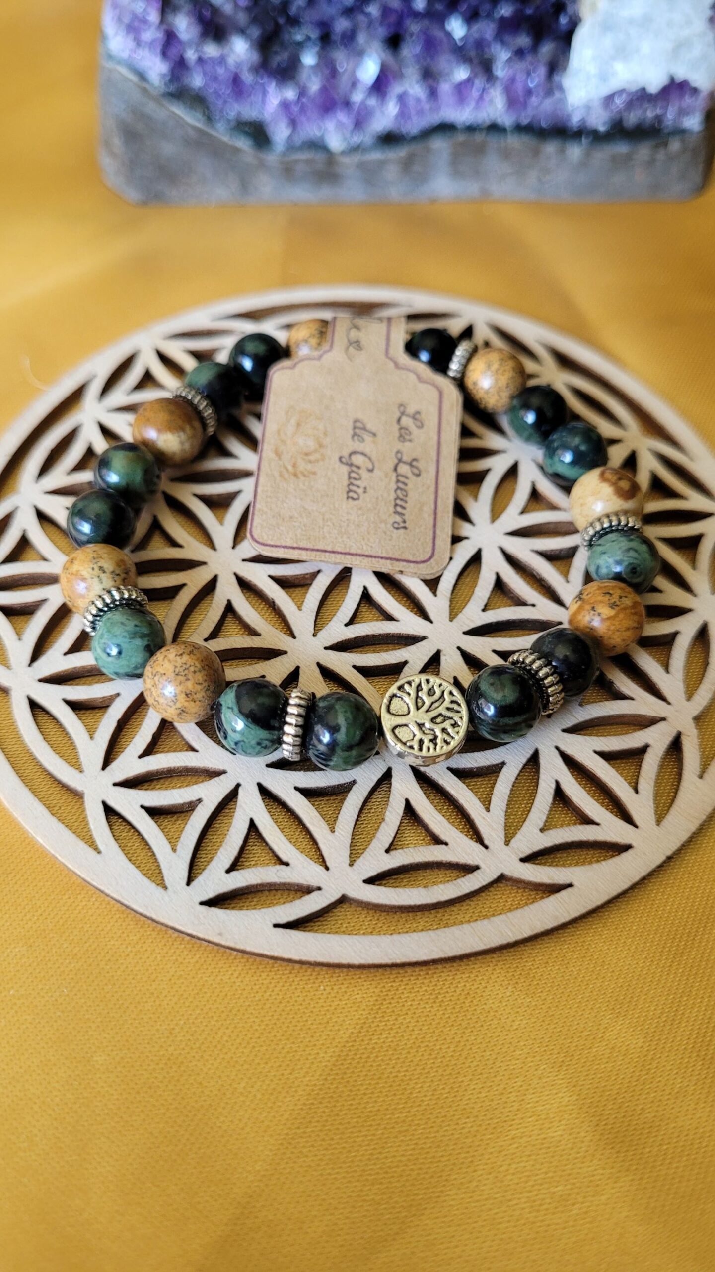 Bracelet Kabamba et Jaspe Paysage 8mm – Image 2