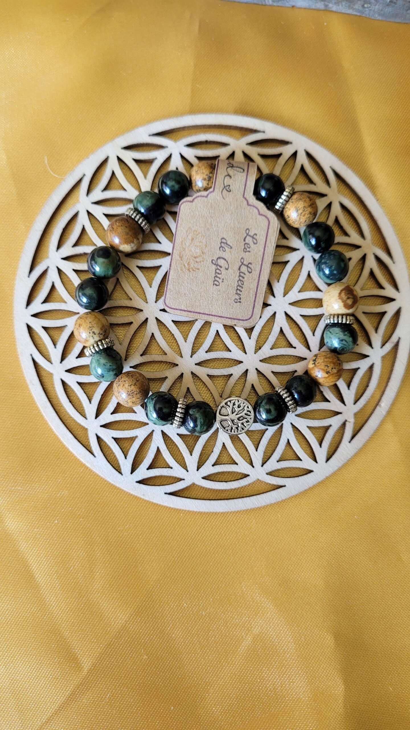 Bracelet Kabamba et Jaspe Paysage 8mm – Image 3