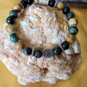 Bracelet Kabamba et Jaspe Paysage 8mm