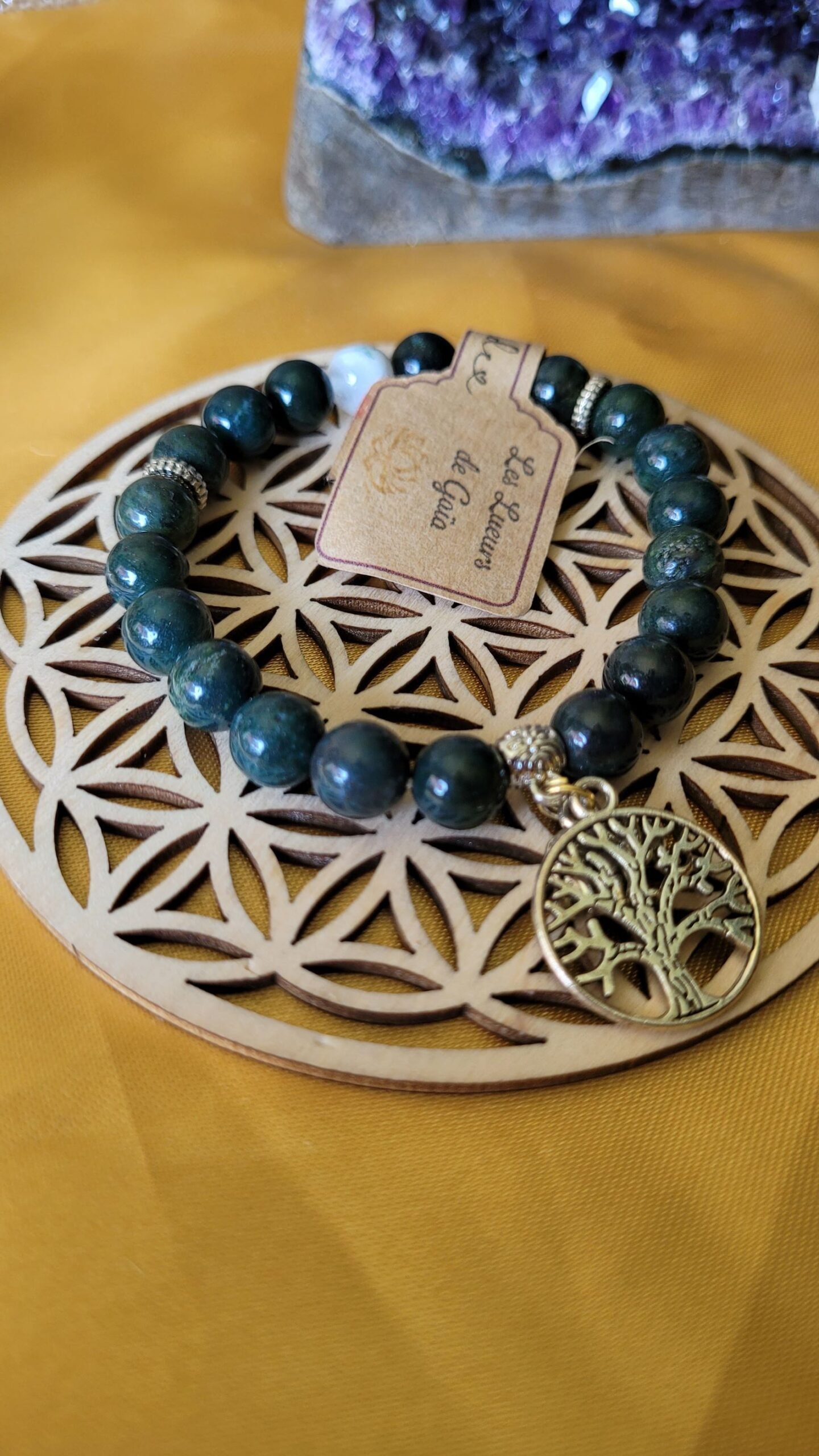 Bracelet Agate Mousse 8mm – Image 2