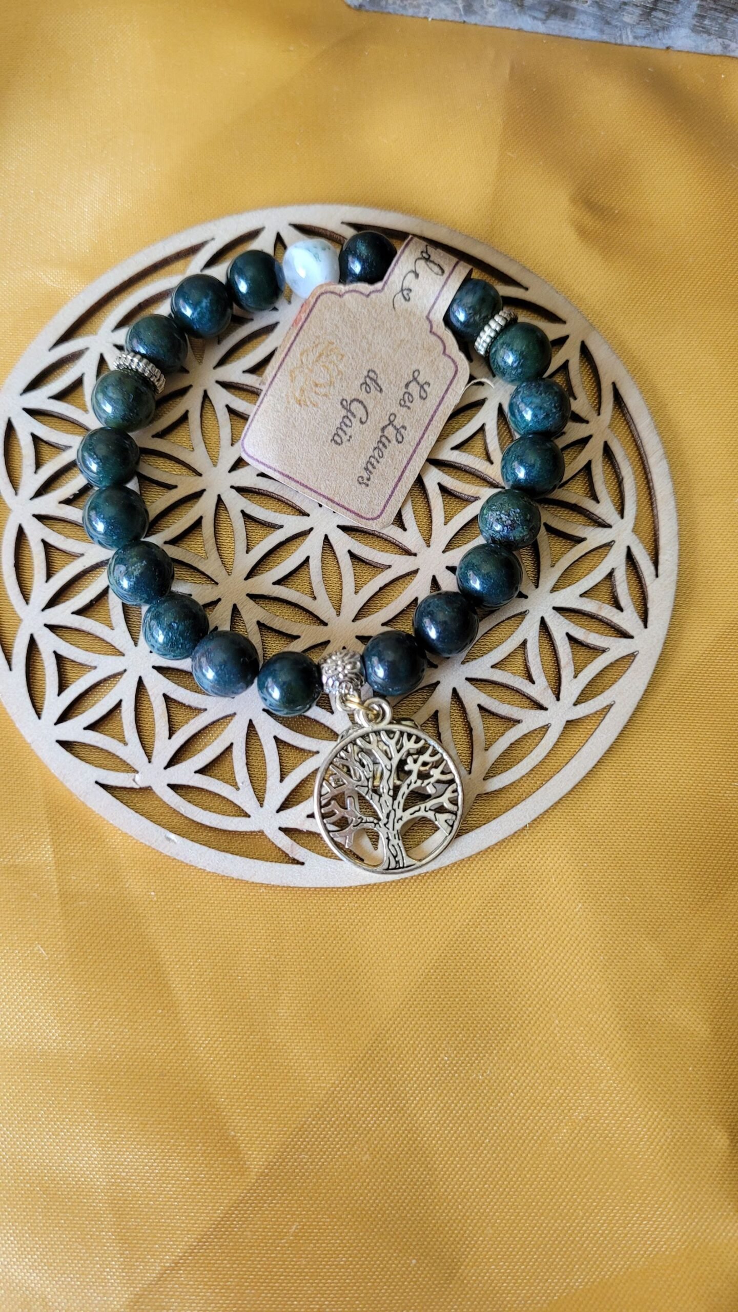 Bracelet Agate Mousse 8mm – Image 3