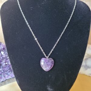 Collier cœur Améthyste