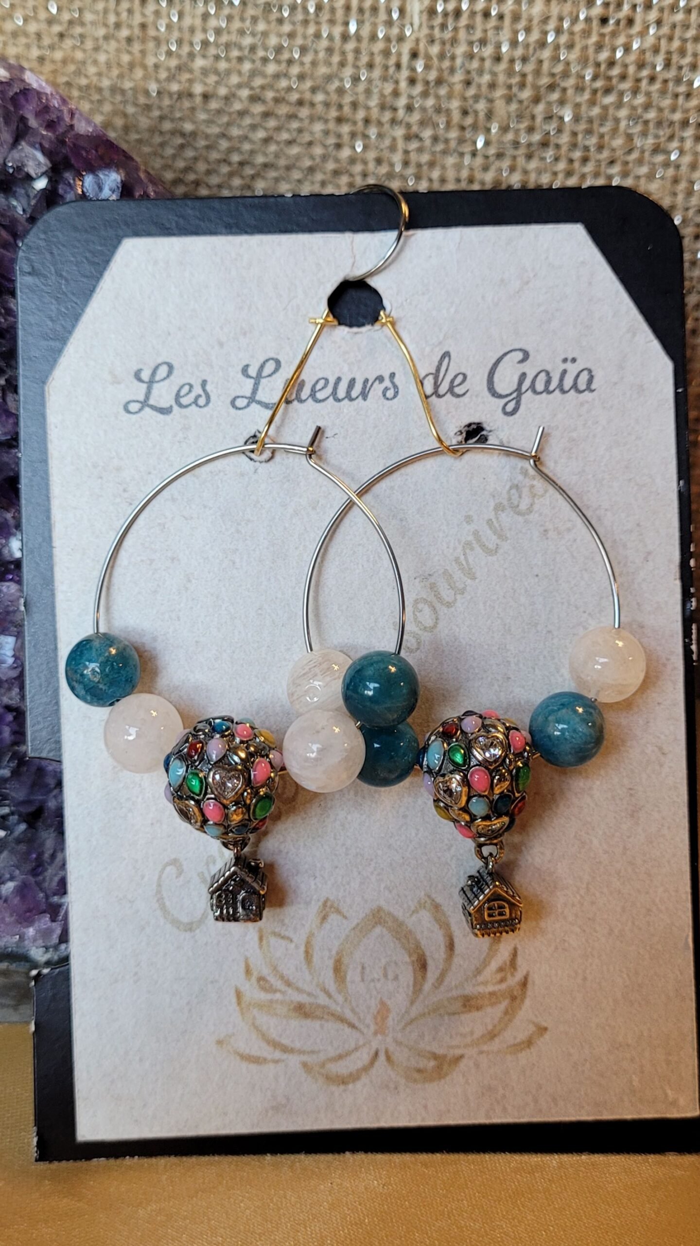 Parure collier boucles d'oreilles "La Haut" – Image 7