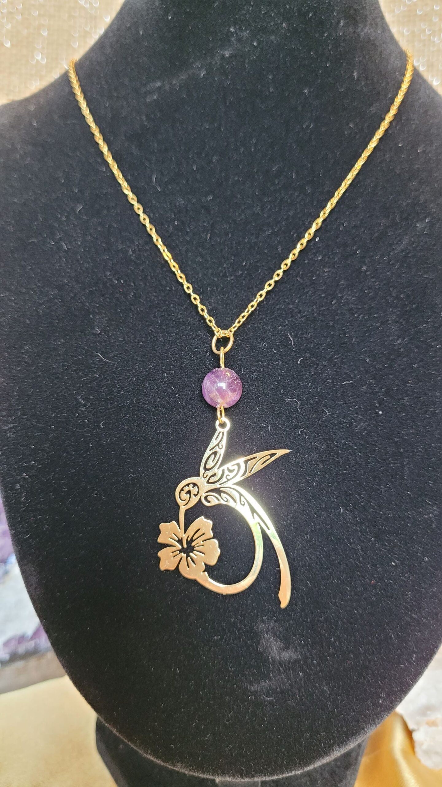 Collier Colibri Améthyste – Image 2