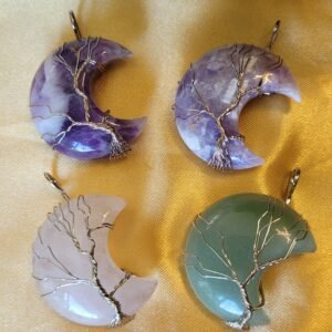 Collier pendentif Lune Arbre de Vie