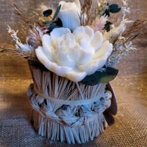 Bougie bouquet de fleurs parfum Lilas