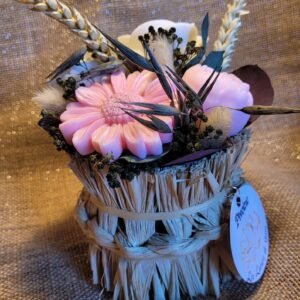 Bougie bouquet de fleurs parfum Pivoine 2