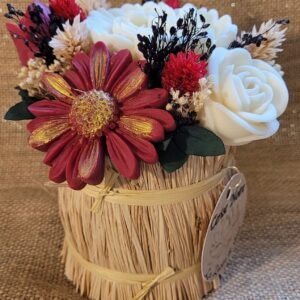 Bougie bouquet de fleurs parfum Cerise Noire