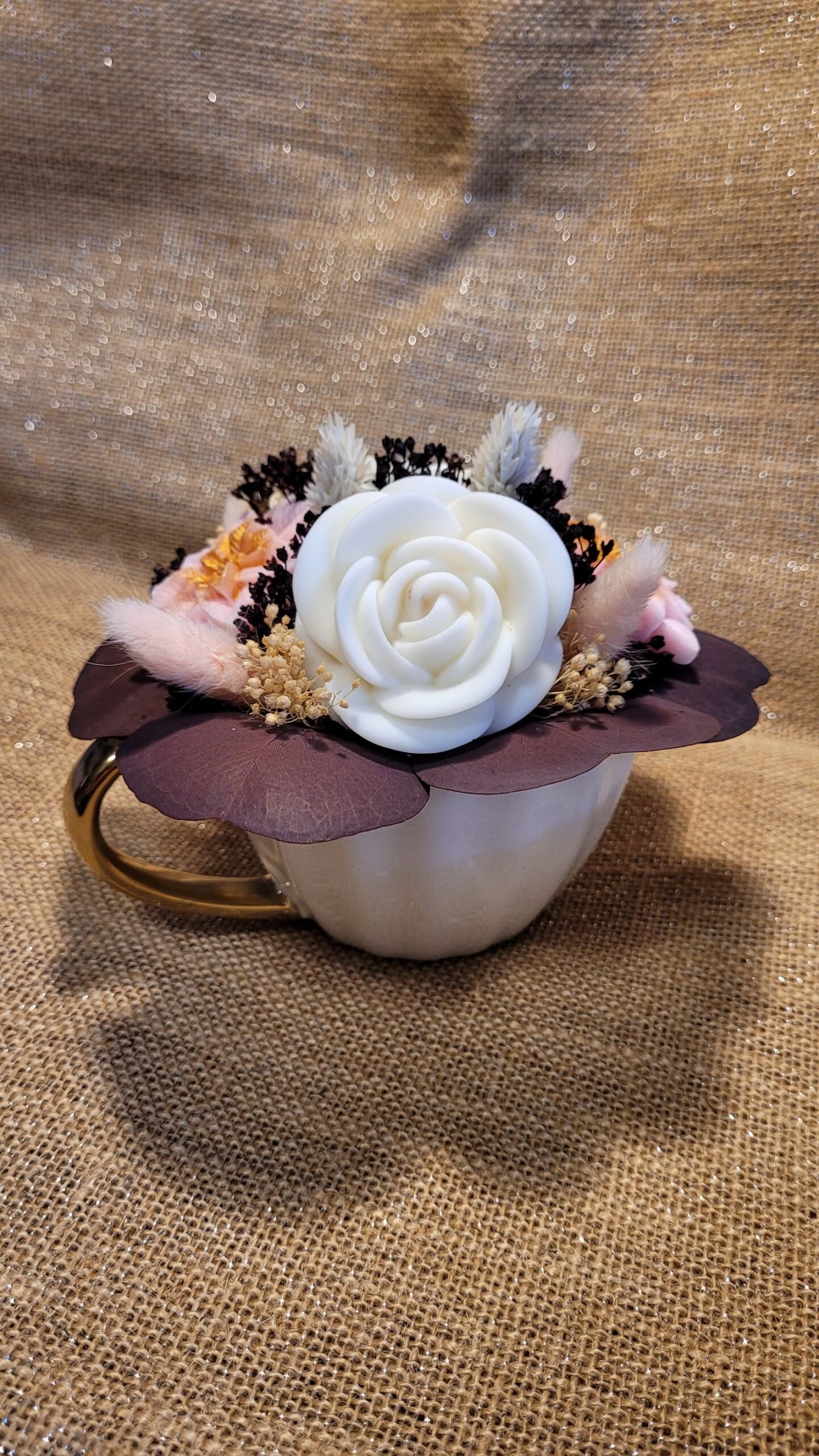 Bougie bouquet de fleurs parfum Pivoine – Image 4
