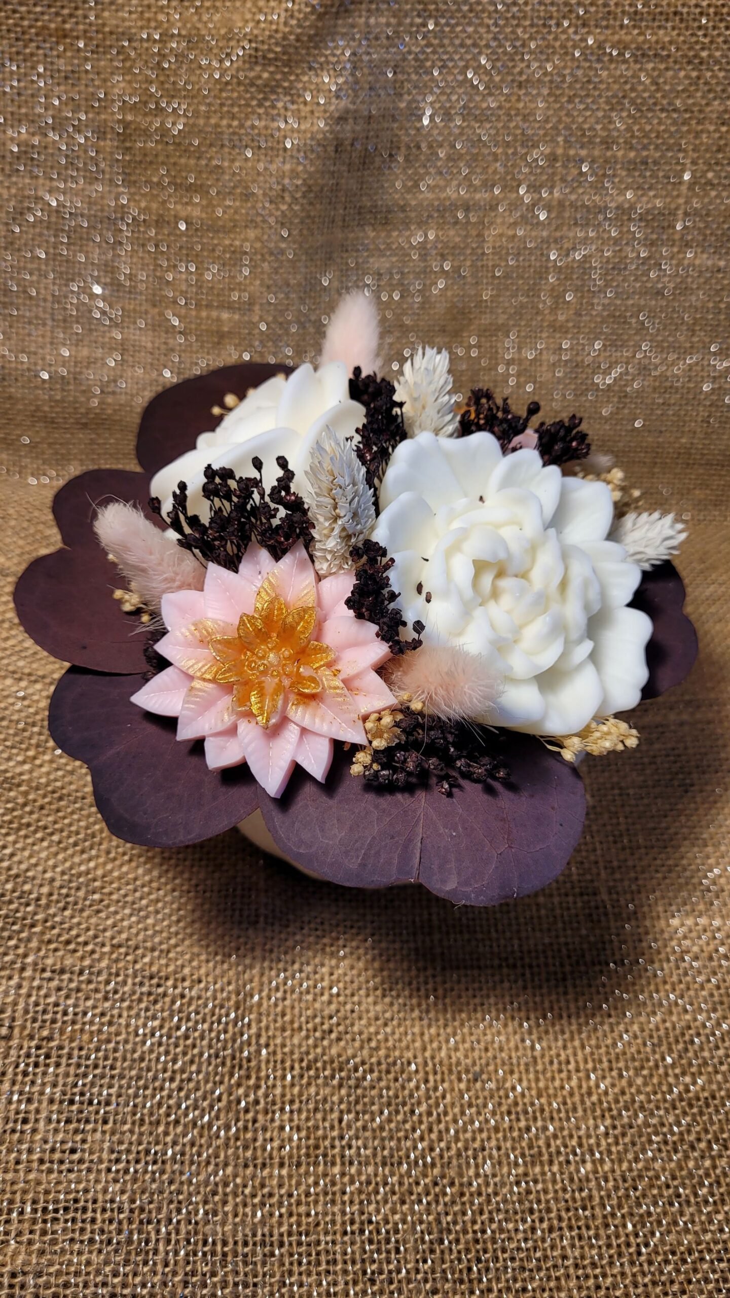 Bougie bouquet de fleurs parfum Pivoine – Image 2