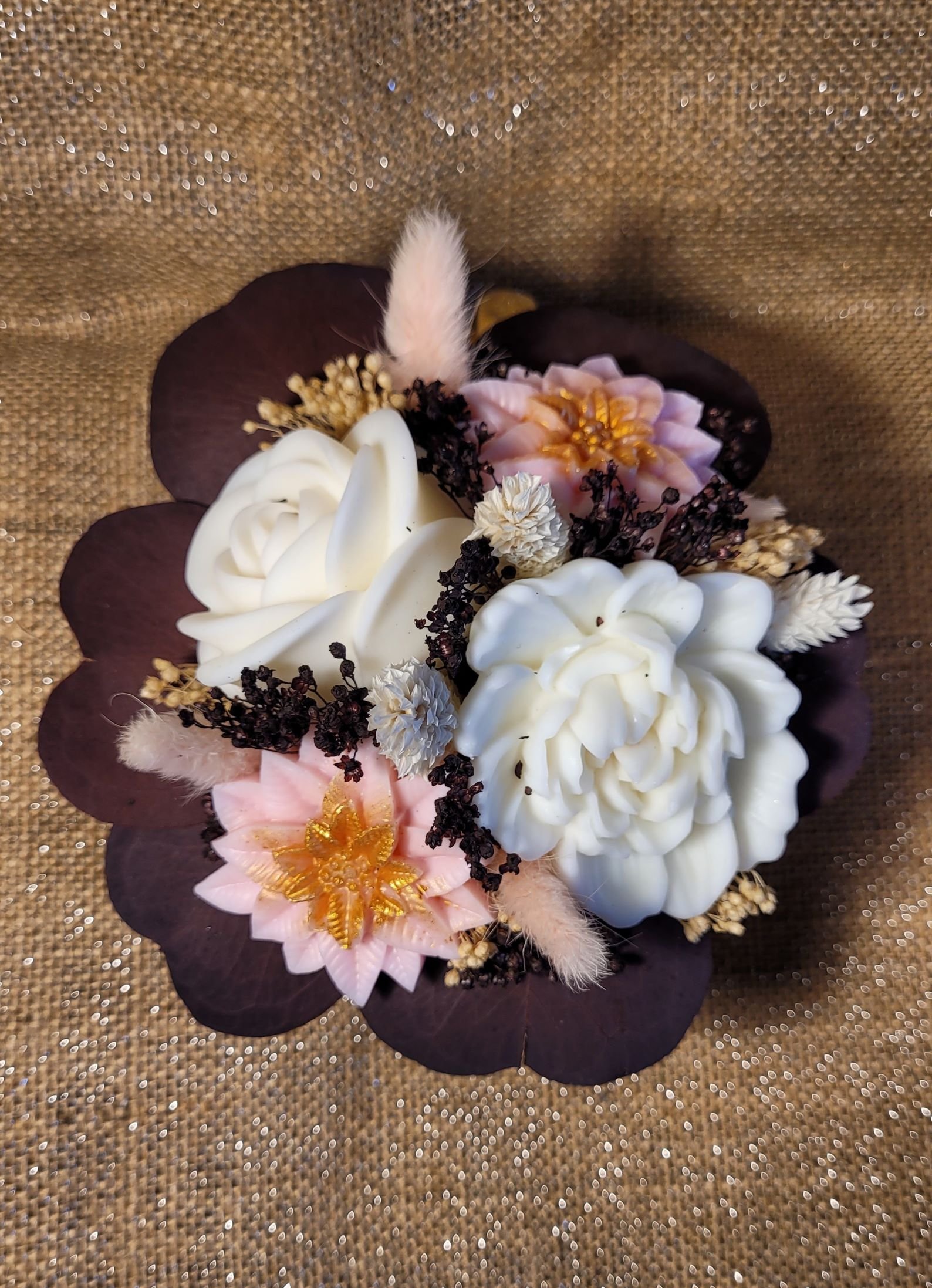 Bougie bouquet de fleurs parfum Pivoine – Image 5