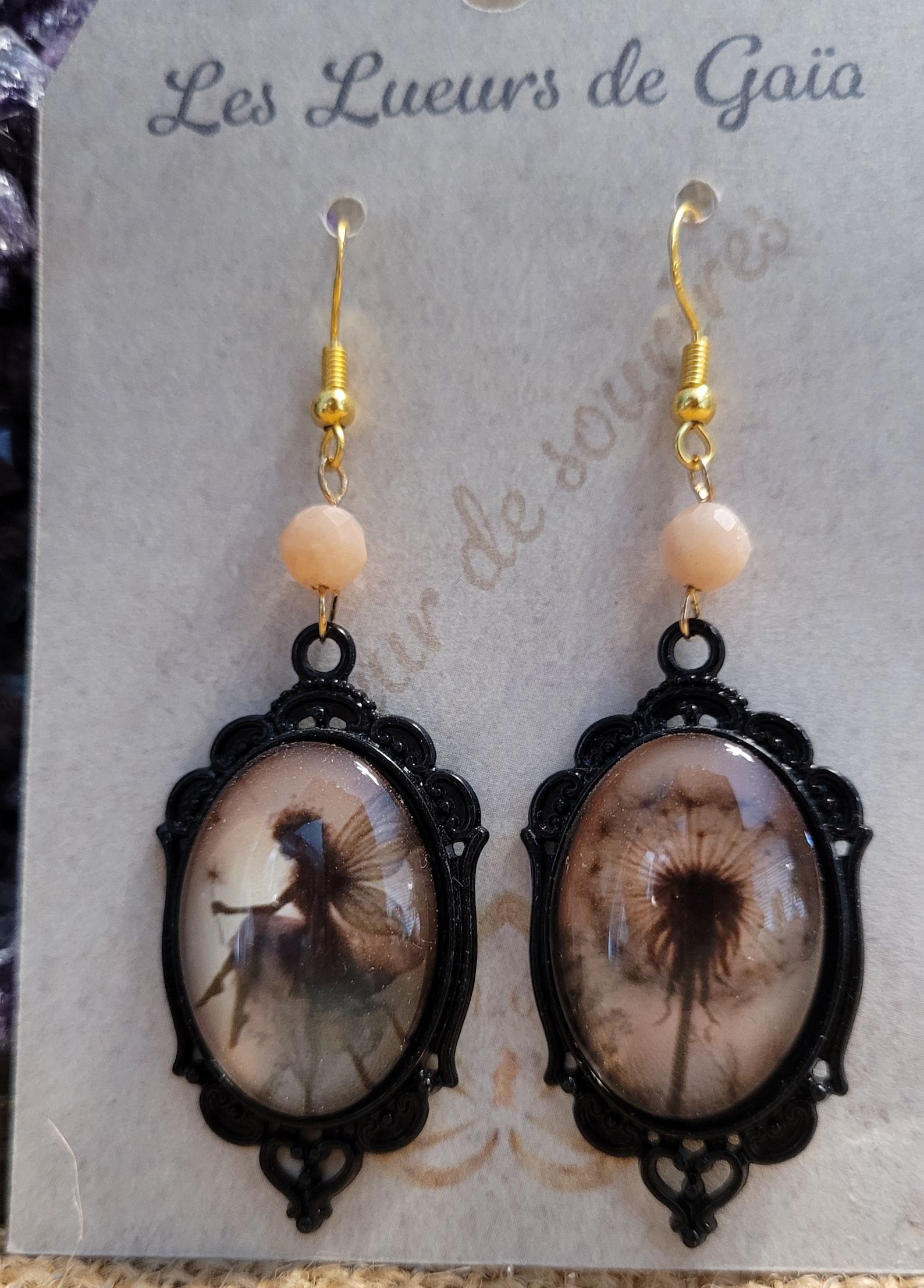 Boucles d'oreilles Fée style Baroque – Image 2