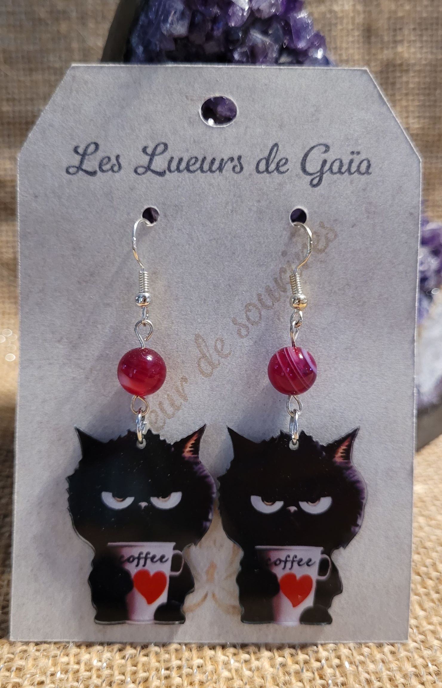 Boucles d'oreilles Coffee Chat