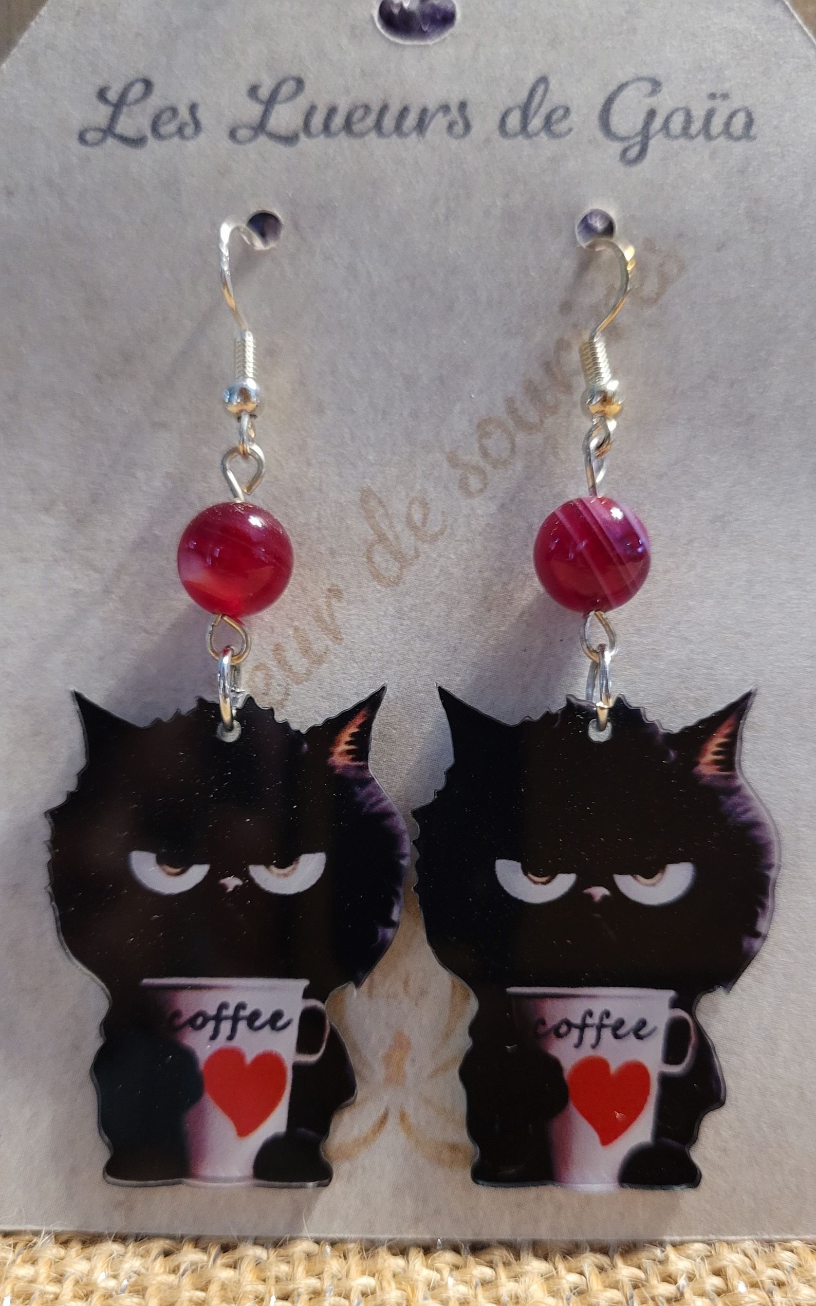 Boucles d'oreilles Coffee Chat – Image 2