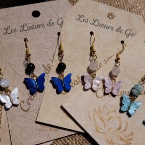 Boucles d&rsquo;oreilles papillon au choix